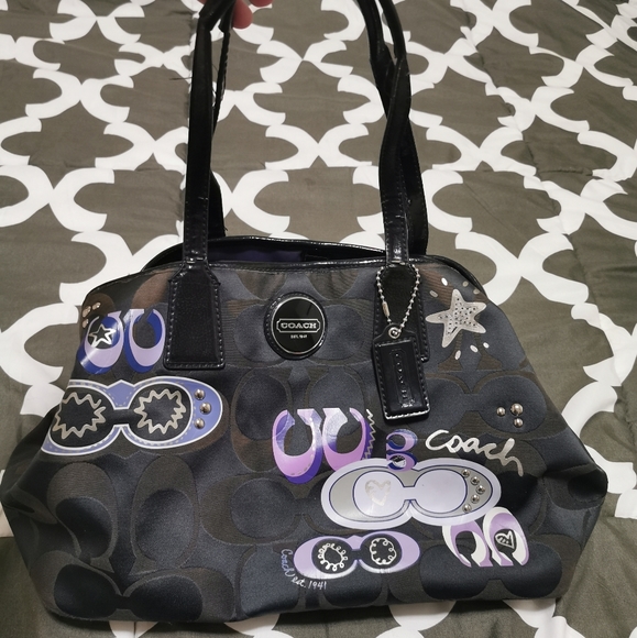 Coach Handbags - Authentic Coach logo canvas satchel